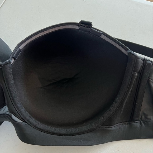 Cacique Comfort Bliss Bra Lightly Lined Multi-Way Strapless Black Sz 44DD - Picture 12 of 16